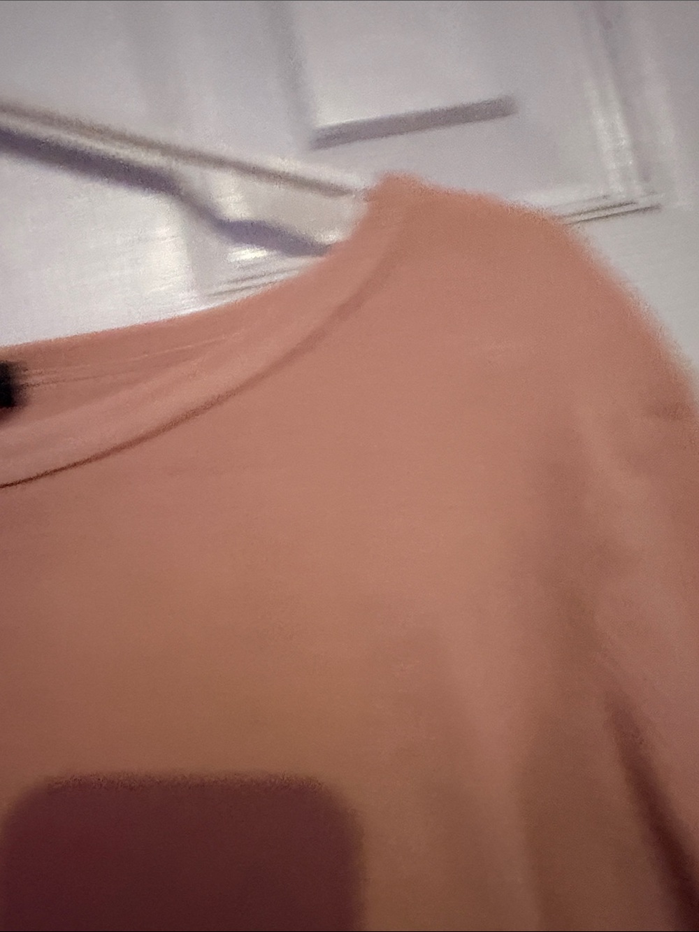 Caution To The Wind Peach Ribbed Short Sleeve Crop Top - Picture 3 of 4